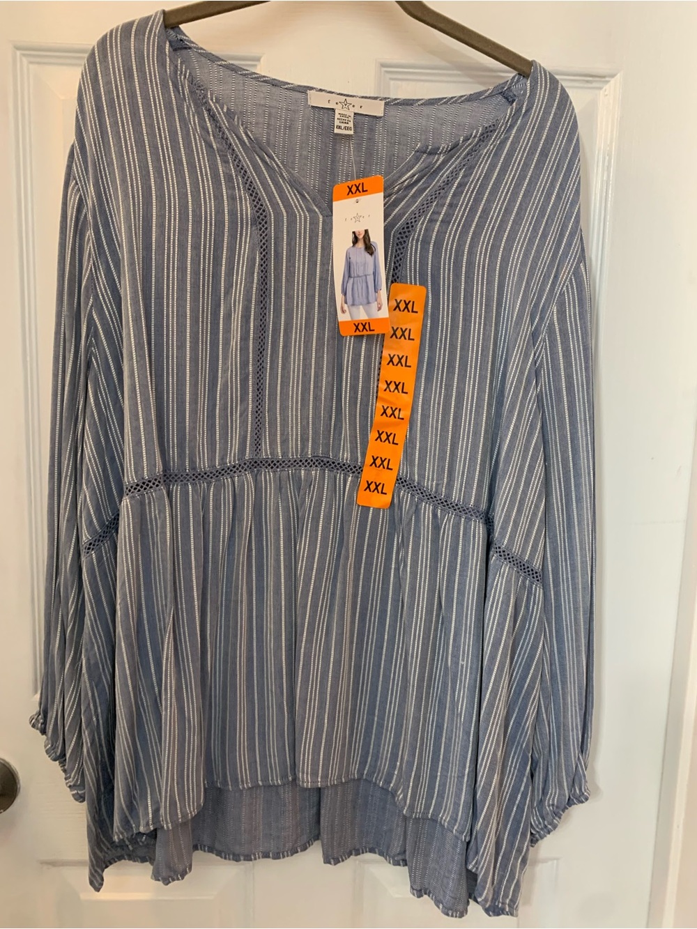 Fever Ladies XXL NWT Babydoll Peplum top